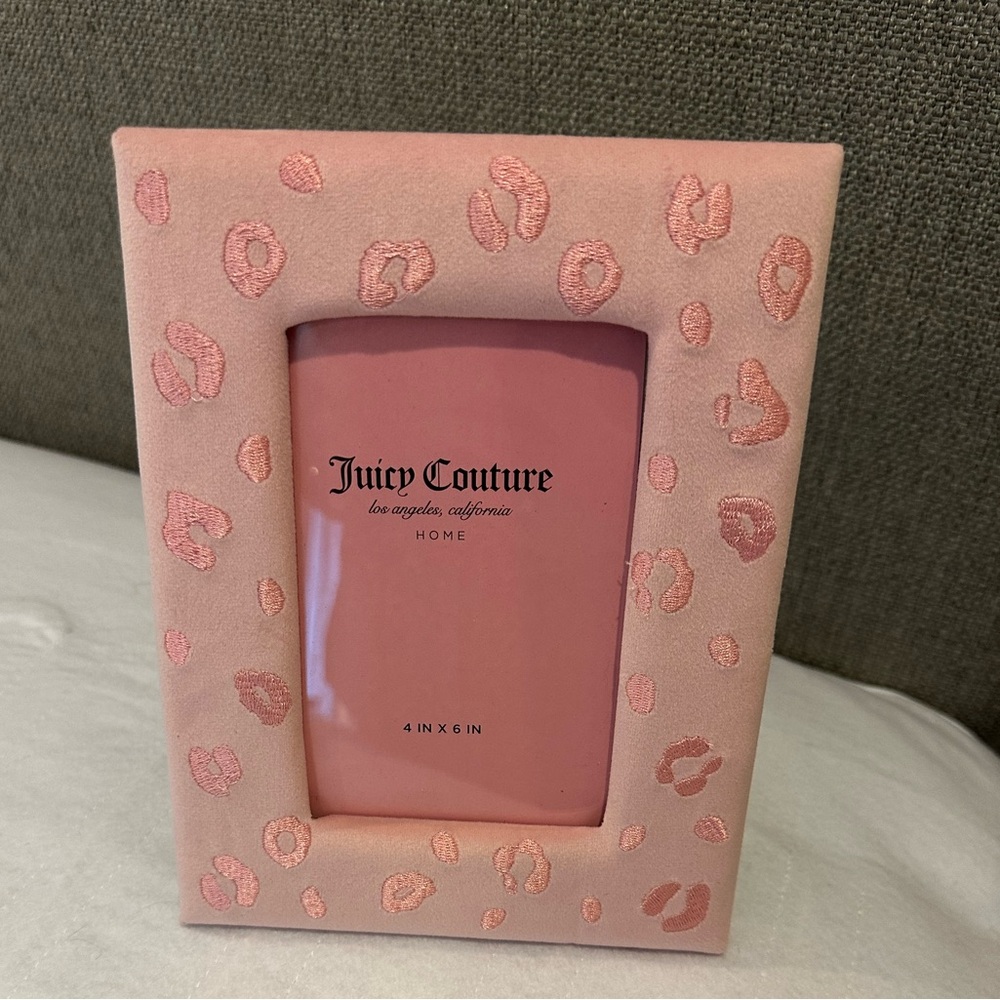 Juicy Couture Blush Pink Animal Print Frame - NEW